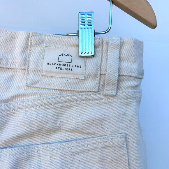 Blackhorse Lane Ateliers Men’s NW8 Ecru Organic Cotton Jeans White 34 x 33 Pants - Picture 9 of 13